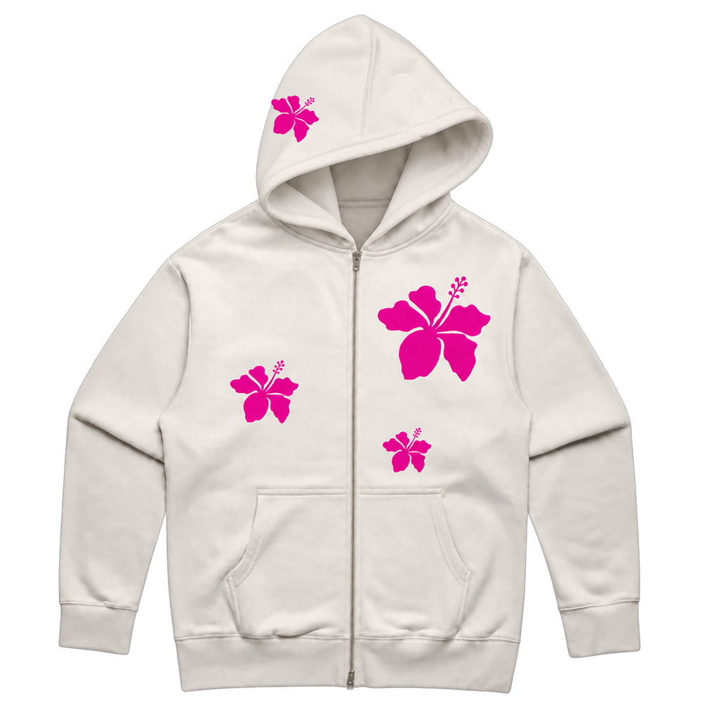 Midnight Sun Zip Hoodie - Ecru