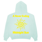 Midnight Sun Hibiscus Hoodie - Seafoam