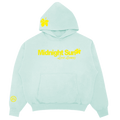 Midnight Sun Hibiscus Hoodie - Seafoam
