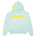 Midnight Sun Hibiscus Hoodie - Seafoam